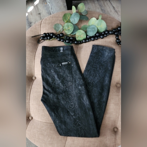 7 For All Mankind Python Print Jeans - Picture 1 of 6